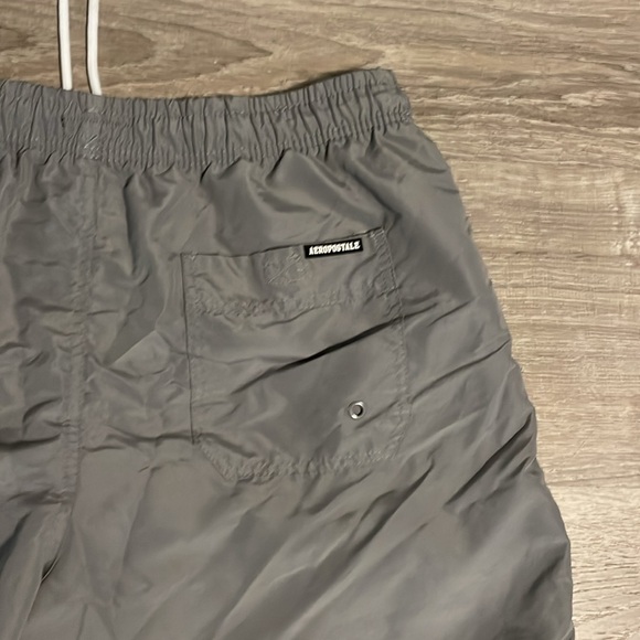 Mens grey  elastic waist, drawstring, swim trunk, XL - Picture 5 of 5